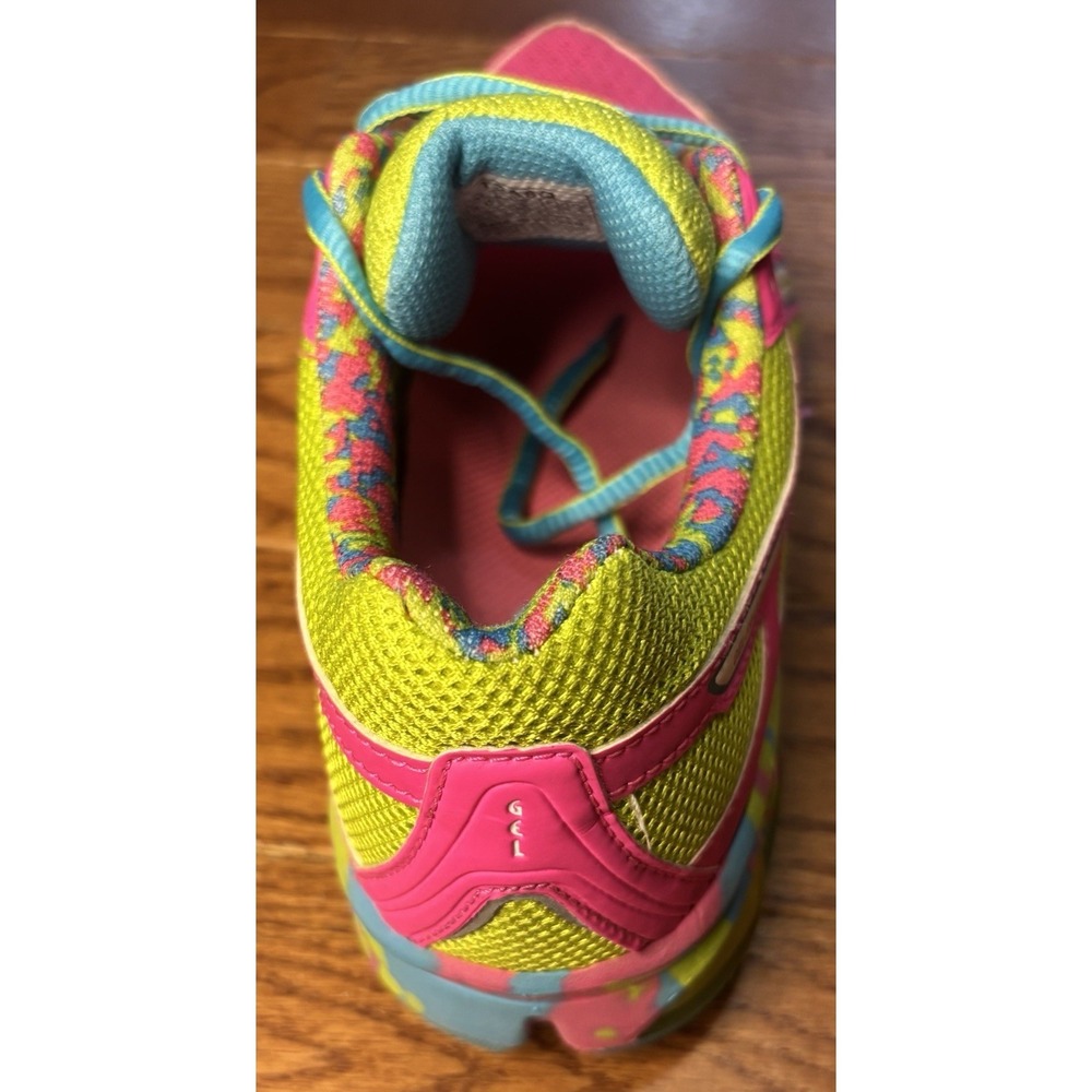 Asics Gel Frantic 7 Pink White Lime Woman's Size 8 Shoes Psychedelic Running - Picture 3 of 11